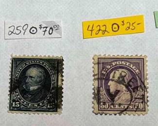 Scott 283, 259, 422 and 216