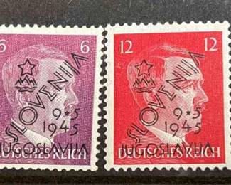 YUGOSLAVIA 1945 SLOVENIA MARIBOR LOCAL OVERPRINTS