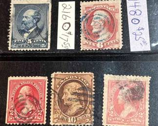 US Postage Stamps 2, 5, 6  10 Cents
