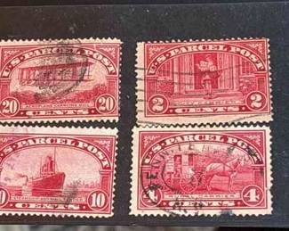 Eight US Parcel Post Stamps