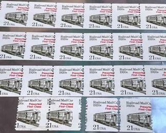 US 2265 21 Railroad Mail Car 1920s Misperforated Stamps