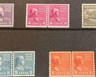 1939 US Coil Line Pairs Presidents  White House