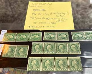 US Mint Coil and line strips 1 cent