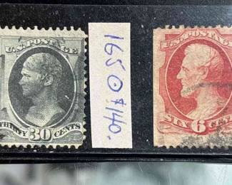 1873 Continental Hard Paper 30¢ & Lincoln 6¢