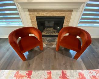 CB Red Accent Chairs $800 Set