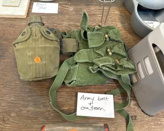 ARMY BELT AND CANTEEN