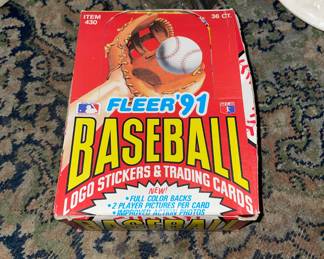 Box of fleer 1991 baseball cards never opened