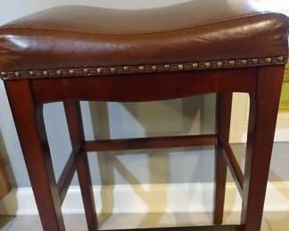 Counter Stool Brown Leather 