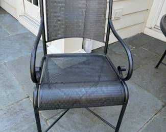 Restoration Hardware wrought iron patio table & 4 chairs  $500  29.5"h x 48" diameter