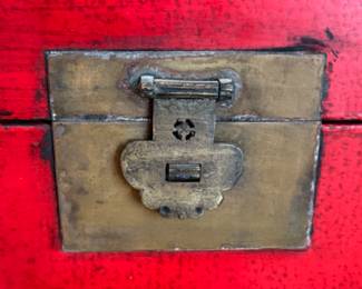 Chinese red box  14"h x 9.25" square