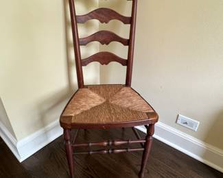 Antique ladder back chair  $125