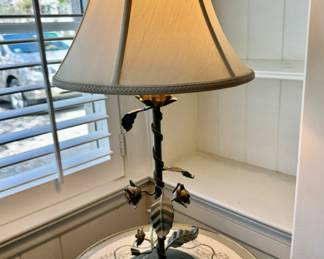Metal rose lamp   $125   24"h