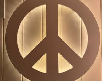 Peace sign light     23.5" diameter