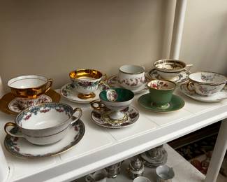 Variety of Porcelain Tea Cups 
