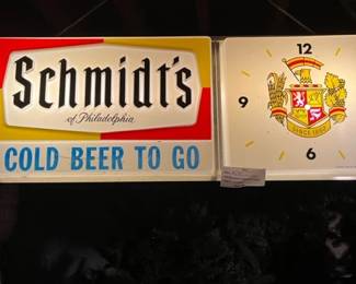 Vintage Lighted Schmidt's Beer Sign