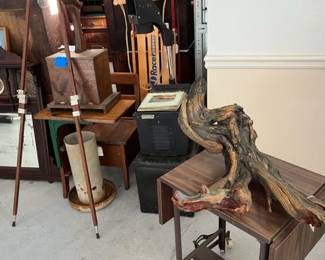 Artust Easle, Vintage Overhead Projector, Child's Desk, Sled', & Chicken Feeder