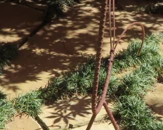 Whimsical garden sculpture