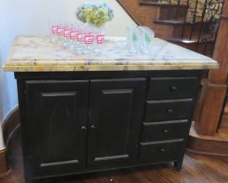 Marble top bar/buffet
