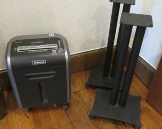 Shredder, speaker stands