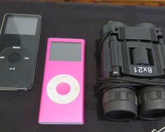 iPods, binoculars