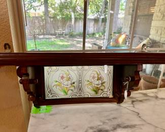 Antique Shelf with beautiful glass back