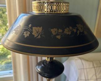 Mid Century Modern Black & Gold Floor Lamp