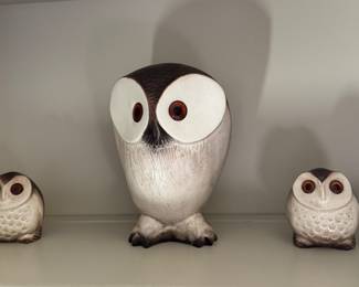 Ceramic Owl Figurines, Picture 1 of 2