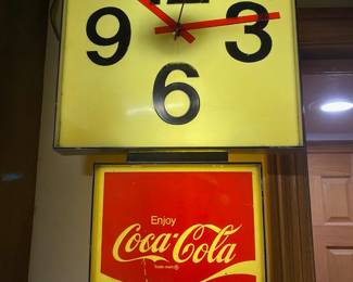 Circa 1970's Coca Cola Lighted Clock