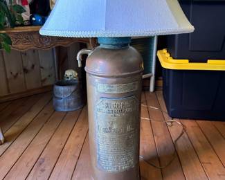 Copper/Brass Success Fire Extinguisher Lamp