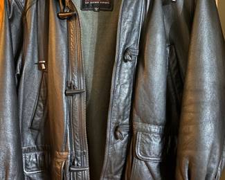 Wilsons Men's Black Leather Coat