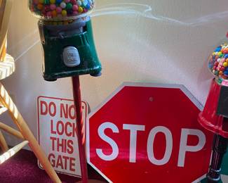 Classic Green Gumball & Candy Machine with Stand