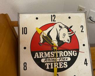 1961 Armstrong Rhinoceros Wall Clock - Made in New Rochelle, New York
