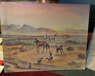 Wild Horses Oil Painting on Canvas by Bob Drennan