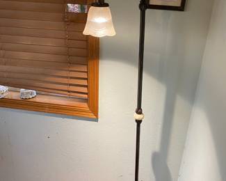 Bronze Tone Bridge Arm Floor Lamp