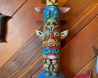 1972 Ezra Brooks Totem Pole Decanter 