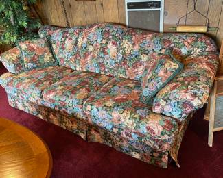 Multicolored Floral Upholstery Couch
