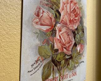 Scott’s Roses Philadelphia PA Advertising Tin Sign
