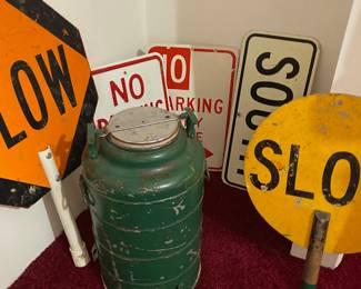 Assortment of Signs/Traffic Signs, Insulated Camping Cooler