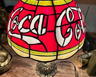Coca Cola Tiffany Style Lamp