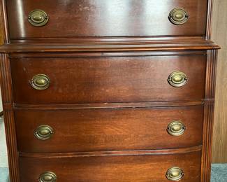 Antique mahogany highboy dresser - 1 of 5 pieces