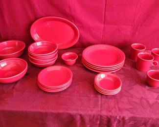 24pc Set Of Fiesta Ware Red 