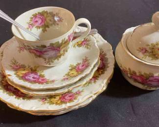 Partial Floral China Set From West Germany 