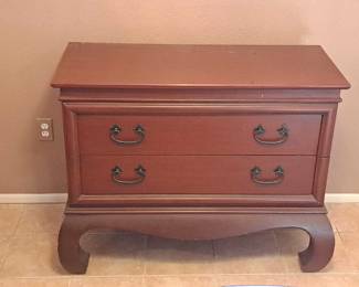 Two Drawer Wood Chest 