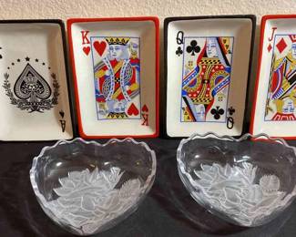 Family Fun Night Snack Trays And Heart Candy Dishes