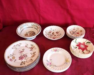22pc Mis Matched Bowls And Plates Wedgwood Royal Dalton Staffordshire And Syracuse China