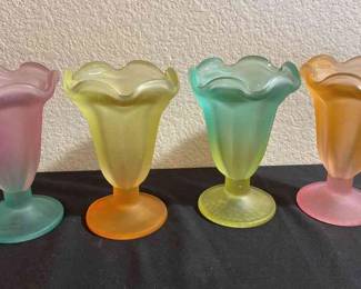 Frosted Vintage Parfait Dishes