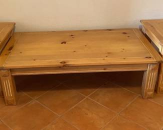 Rustic Coffee Table With Matching End Tables 