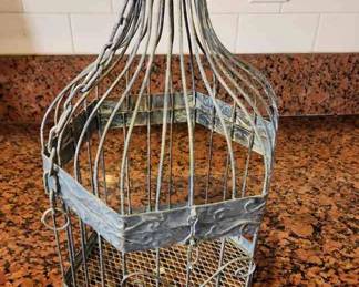 Decorative Patina Hanging Bird Cage