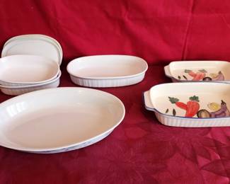 Onieda Corning Ware And Stoneware Bakeware