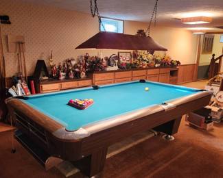Pool table and Christmas in the basement 